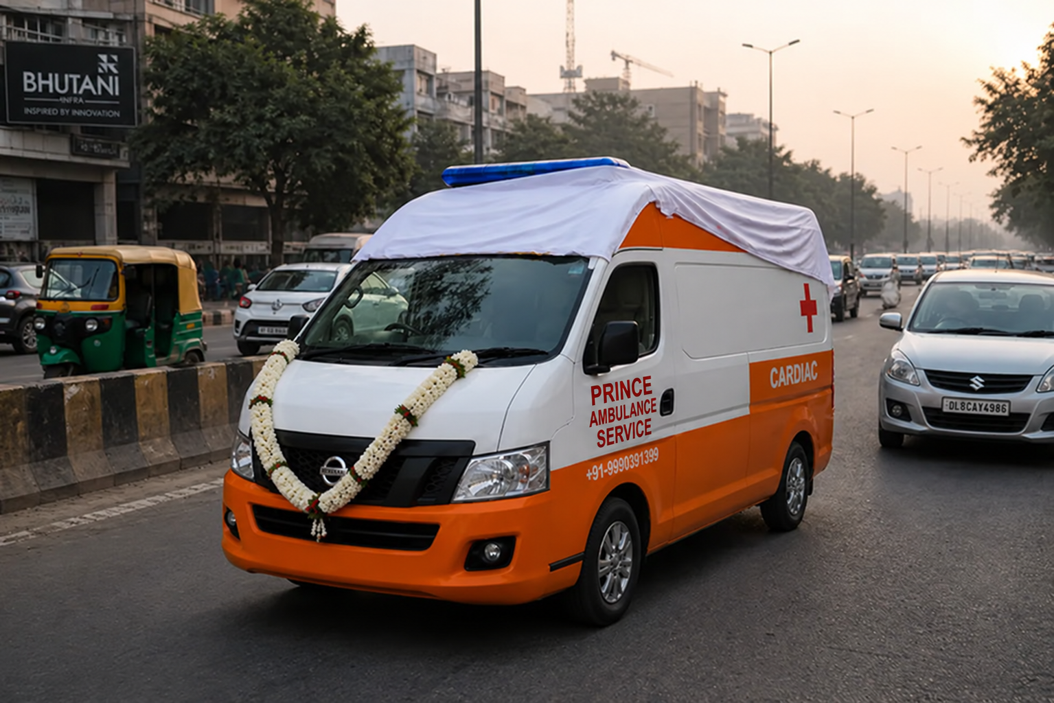 Funeral ambulance transportation arrangements