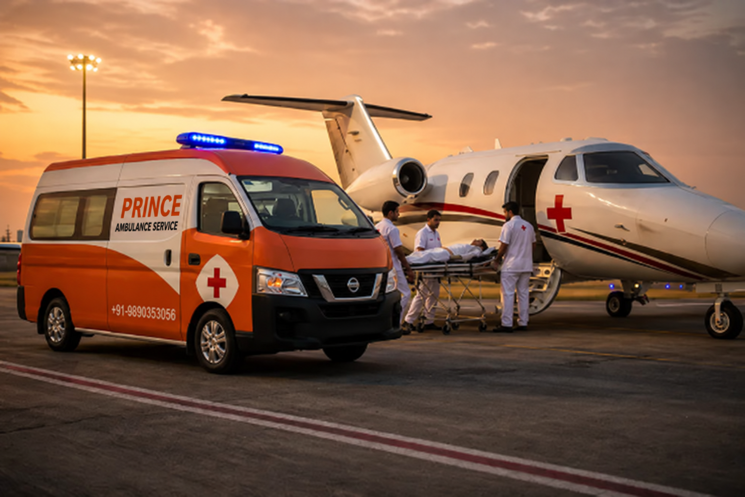Air ambulance and aircraft transportation